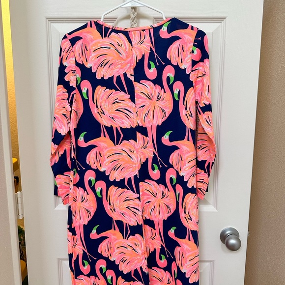 Lilly Pulitzer Pink Flamingo Long Sleeve Dress (NEVER WORN) - Picture 2 of 3